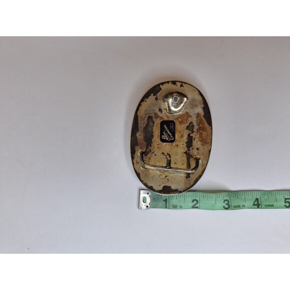 Vintage El Arturo Bronze Belt Buckle by Crumrine‎ Jewelers Floral Scroll--433.25